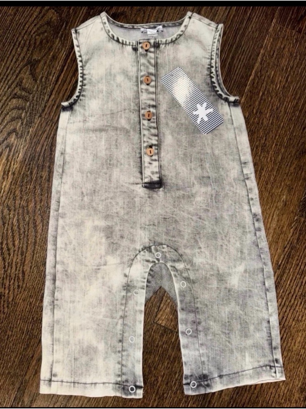 Baby/Infant Boy Splendid Grey Washed Sleeveless Knit Romper Size 3-6 months NWT